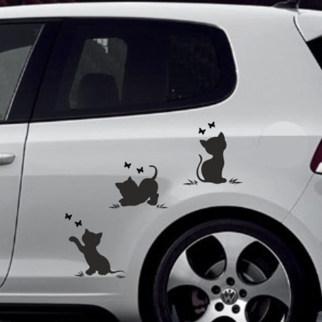 Aufkleber SET Auto Heckscheibe Car Tattoo Style La Familia Pferd Gecko Sprüche Power Blumen Ranke Fee Hexe Faultier Kolben