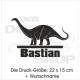 KIDS Turnbeutel Rucksack KULT Dinosaurier Dino T-Rex Reptil + Name  Kinder Gym Sport Tasche