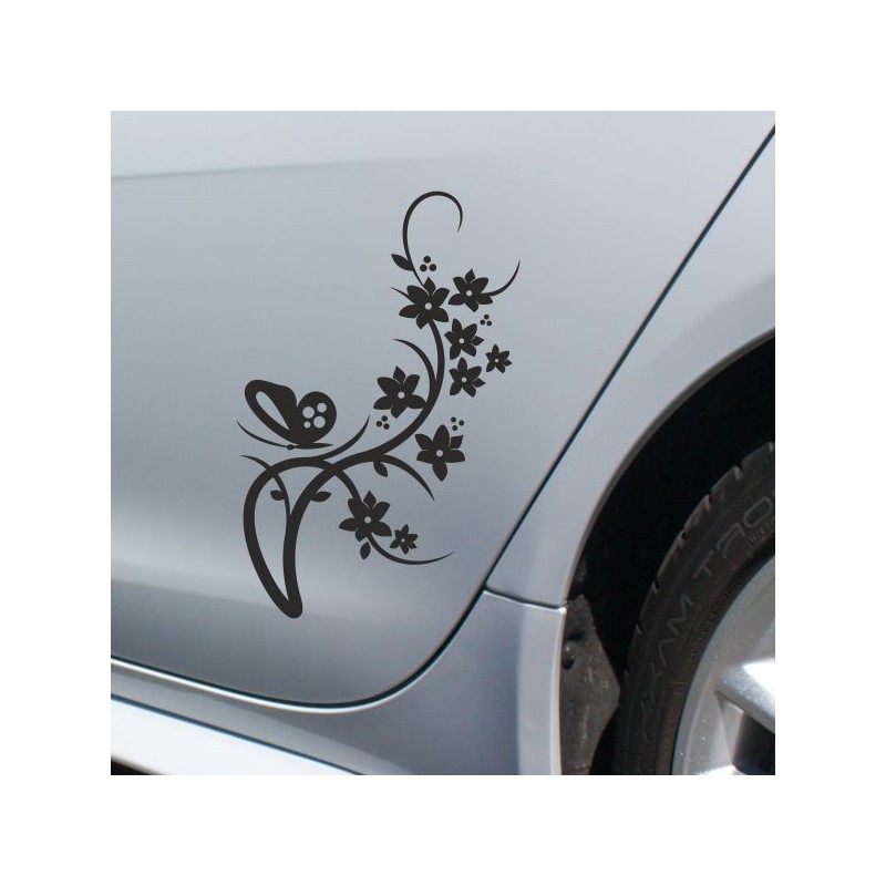 Aufkleber SET Auto Heckscheibe Car Tattoo Style La Familia Pferd Gecko Sprüche Power Blumen Ranke Fee Hexe Faultier Kolben