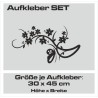 Aufkleber SET Auto Heckscheibe Car Tattoo Style La Familia Pferd Gecko Sprüche Power Blumen Ranke Fee Hexe Faultier Kolben