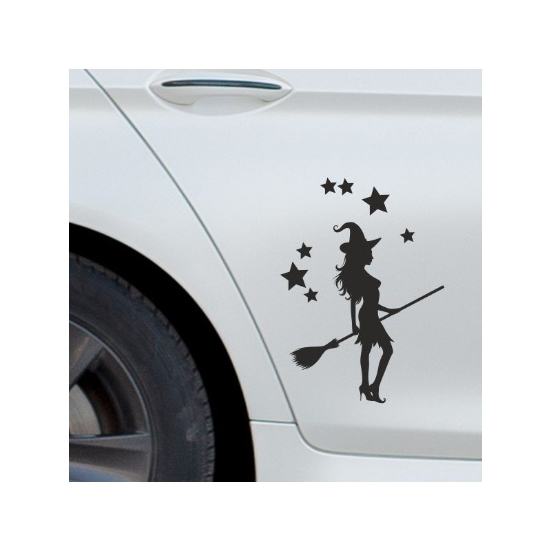 Aufkleber SET Auto Heckscheibe Car Tattoo Style La Familia Pferd Gecko Sprüche Power Blumen Ranke Fee Hexe Faultier Kolben