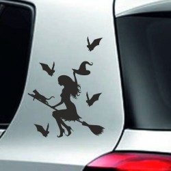 Aufkleber SET Auto Heckscheibe Car Tattoo Style La Familia Pferd Gecko Sprüche Power Blumen Ranke Fee Hexe Faultier Kolben