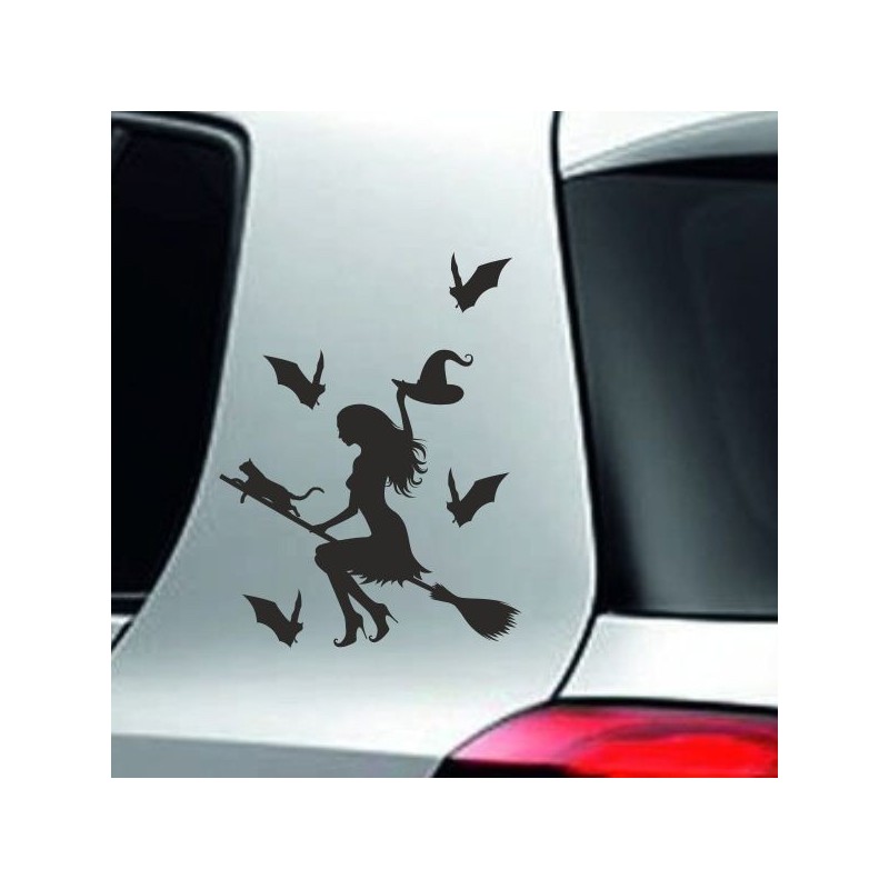 Aufkleber SET Auto Heckscheibe Car Tattoo Style La Familia Pferd Gecko Sprüche Power Blumen Ranke Fee Hexe Faultier Kolben