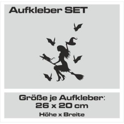 Aufkleber SET Auto Heckscheibe Car Tattoo Style La Familia Pferd Gecko Sprüche Power Blumen Ranke Fee Hexe Faultier Kolben