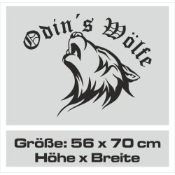 Aufkleber Auto Car Wikinger Viking Wölfe Wolf Runen Schwert Schild Rabe Runen Odin Odin´s Wölfe Böse Kette Valhalla Walhalla