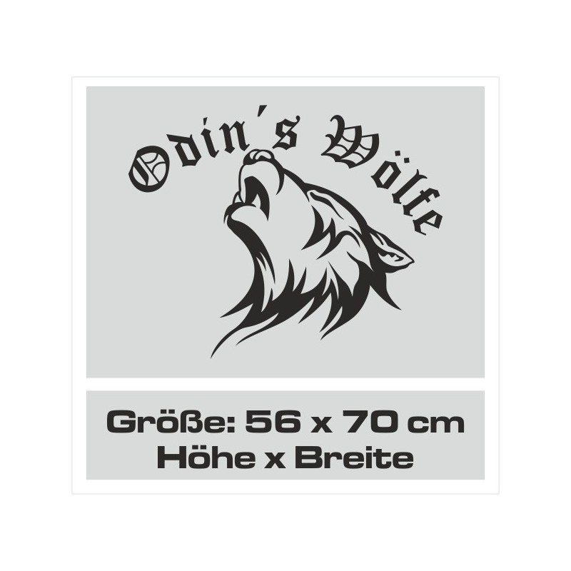 Aufkleber Auto Car Wikinger Viking Wölfe Wolf Runen Schwert Schild Rabe Runen Odin Odin´s Wölfe Böse Kette Valhalla Walhalla