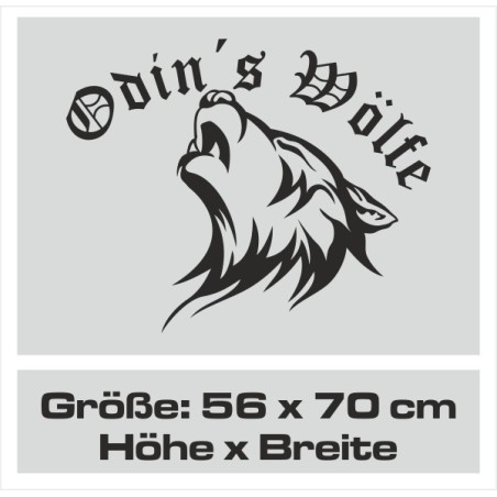 Aufkleber Auto Car Wikinger Viking Wölfe Wolf Runen Schwert Schild Rabe Runen Odin Odin´s Wölfe Böse Kette Valhalla Walhalla