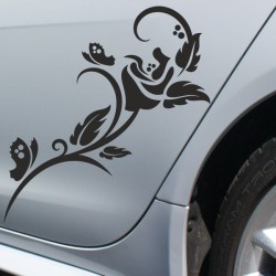 Aufkleber SET Auto Heckscheibe Car Tattoo Style La Familia Pferd Gecko Sprüche Power Blumen Ranke Fee Hexe Faultier Kolben
