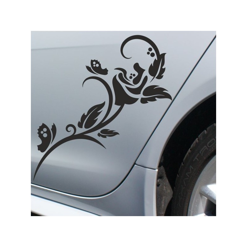 Aufkleber SET Auto Heckscheibe Car Tattoo Style La Familia Pferd Gecko Sprüche Power Blumen Ranke Fee Hexe Faultier Kolben