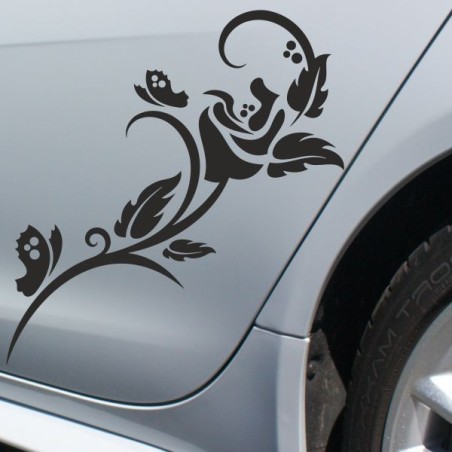 Aufkleber SET Auto Heckscheibe Car Tattoo Style La Familia Pferd Gecko Sprüche Power Blumen Ranke Fee Hexe Faultier Kolben