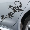 Aufkleber SET Auto Heckscheibe Car Tattoo Style La Familia Pferd Gecko Sprüche Power Blumen Ranke Fee Hexe Faultier Kolben