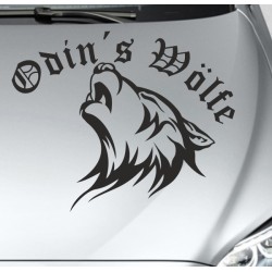 Aufkleber Auto Car Wikinger Viking Wölfe Wolf Runen Schwert Schild Rabe Runen Odin Odin´s Wölfe Böse Kette Valhalla Walhalla