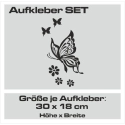 Aufkleber SET Auto Heckscheibe Car Tattoo Style La Familia Pferd Gecko Sprüche Power Blumen Ranke Fee Hexe Faultier Kolben