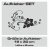 Aufkleber SET Auto Heckscheibe Car Tattoo Style La Familia Pferd Gecko Sprüche Power Blumen Ranke Fee Hexe Faultier Kolben