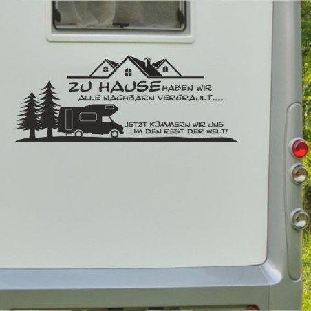 Aufkleber Wohnmobil Wohnwagen Reise Camping Auto Reisemobil Möwe Meer Kompass Globus Strand Palme Urlaub Spruch Familie Zuhause