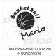 KIDS Turnbeutel Rucksack KULT Basketball Spieler Ball Trikot + Name  Kinder Gym Sport Tasche