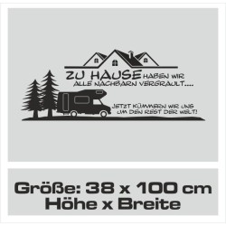 Aufkleber Wohnmobil Wohnwagen Reise Camping Auto Reisemobil Möwe Meer Kompass Globus Strand Palme Urlaub Spruch Familie Zuhause