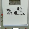 Aufkleber Wohnmobil Wohnwagen Reise Camping Auto Reisemobil Möwe Meer Kompass Globus Strand Palme Urlaub Spruch Familie Zuhause
