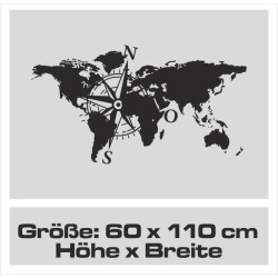 Aufkleber Wohnmobil Wohnwagen Reise Camping Auto Reisemobil Möwe Meer Kompass Globus Strand Palme Urlaub Spruch Familie Zuhause