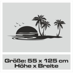 Aufkleber Wohnmobil Wohnwagen Reise Camping Auto Reisemobil Möwe Meer Kompass Globus Strand Palme Urlaub Spruch Familie Zuhause