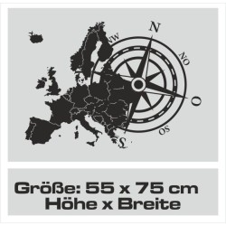 Aufkleber Wohnmobil Wohnwagen Reise Camping Auto Reisemobil Möwe Meer Kompass Globus Strand Palme Urlaub Spruch Familie Zuhause