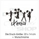 KIDS Turnbeutel Rucksack KULT Cheerleader  + Name  Kinder Gym Sport Tasche