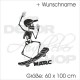 Kinder Totenkopf Skater Skateboard Fahrer Stunt Comic + Name Wandaufkleber  Wandtattoo Aufkleber