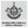 Aufkleber Auto Car Wikinger Viking Wölfe Wolf Runen Schwert Schild Rabe Runen Odin Odin´s Wölfe Böse Kette Valhalla Walhalla