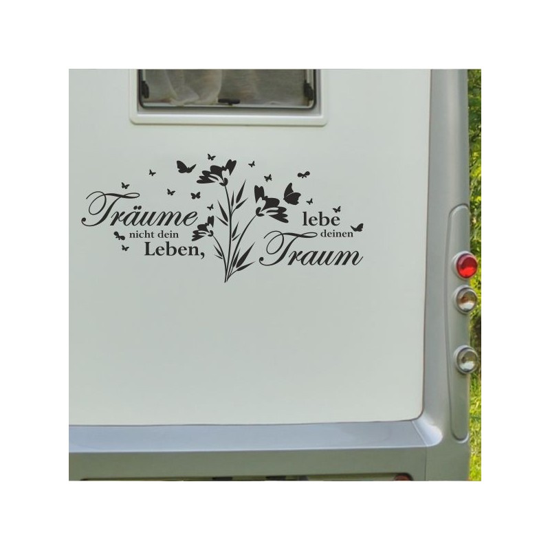 Aufkleber Wohnmobil Wohnwagen Reise Camping Auto Reisemobil Möwe Meer Kompass Globus Strand Palme Urlaub Spruch Familie Zuhause
