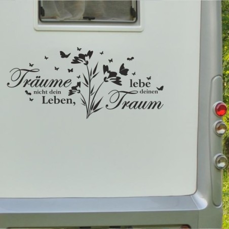 Aufkleber Wohnmobil Wohnwagen Reise Camping Auto Reisemobil Möwe Meer Kompass Globus Strand Palme Urlaub Spruch Familie Zuhause