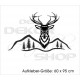 Hirsch Hirschkopf Geweih Jagd Jäger Landschaft Berge Deer Wandaufkleber Wandtattoo Aufkleber Sticker