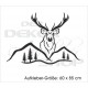 Hirsch Hirschkopf Geweih Jagd Jäger Landschaft Berge Deer Wandaufkleber Wandtattoo Aufkleber Sticker