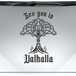 Aufkleber Auto Car Wikinger Viking Wölfe Wolf Runen Schwert Schild Rabe Runen Odin Odin´s Wölfe Böse Kette Valhalla Walhalla