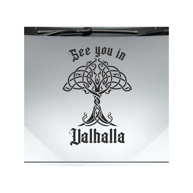 Aufkleber Auto Car Wikinger Viking Wölfe Wolf Runen Schwert Schild Rabe Runen Odin Odin´s Wölfe Böse Kette Valhalla Walhalla