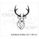 Hirsch Hirschkopf Geweih Jagd Jäger Landschaft Berge Deer Wandaufkleber Wandtattoo Aufkleber Sticker