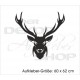 Hirsch Hirschkopf Geweih Jagd Jäger Landschaft Berge Deer Wandaufkleber Wandtattoo Aufkleber Sticker