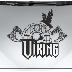 Aufkleber Auto Car Wikinger Viking Wölfe Wolf Runen Schwert Schild Rabe Runen Odin Odin´s Wölfe Böse Kette Valhalla Walhalla
