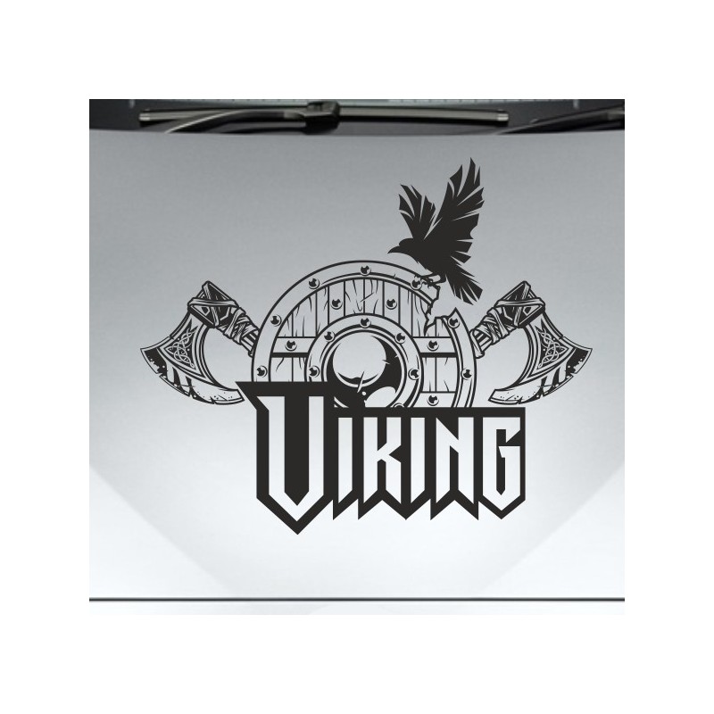 Aufkleber Auto Car Wikinger Viking Wölfe Wolf Runen Schwert Schild Rabe Runen Odin Odin´s Wölfe Böse Kette Valhalla Walhalla