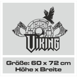 Aufkleber Auto Car Wikinger Viking Wölfe Wolf Runen Schwert Schild Rabe Runen Odin Odin´s Wölfe Böse Kette Valhalla Walhalla