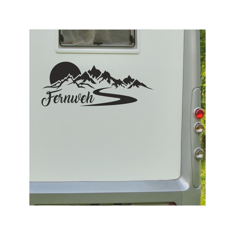 Aufkleber Wohnmobil Wohnwagen Reise Camping Auto Reisemobil Möwe Meer Kompass Globus Strand Palme Urlaub Spruch Familie Zuhause