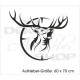 Hirsch Hirschkopf Geweih Jagd Jäger Landschaft Berge Deer Wandaufkleber Wandtattoo Aufkleber Sticker