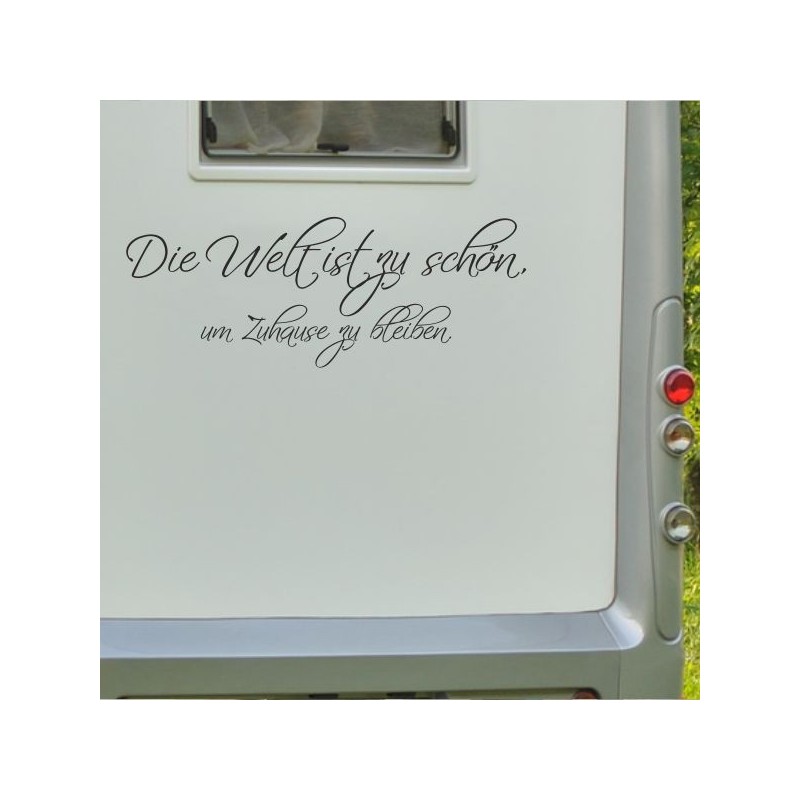 Aufkleber Wohnmobil Wohnwagen Reise Camping Auto Reisemobil Möwe Meer Kompass Globus Strand Palme Urlaub Spruch Familie Zuhause