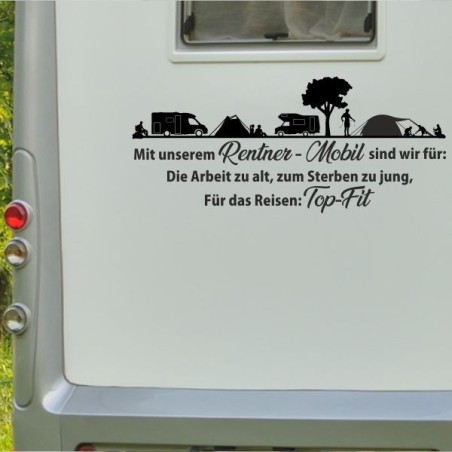 Aufkleber Wohnmobil Wohnwagen Reise Camping Auto Reisemobil Möwe Meer Kompass Globus Strand Palme Urlaub Spruch Familie Zuhause