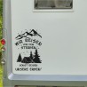 Aufkleber Wohnmobil Wohnwagen Reise Camping Auto Reisemobil Möwe Meer Kompass Globus Strand Palme Urlaub Spruch Familie Zuhause