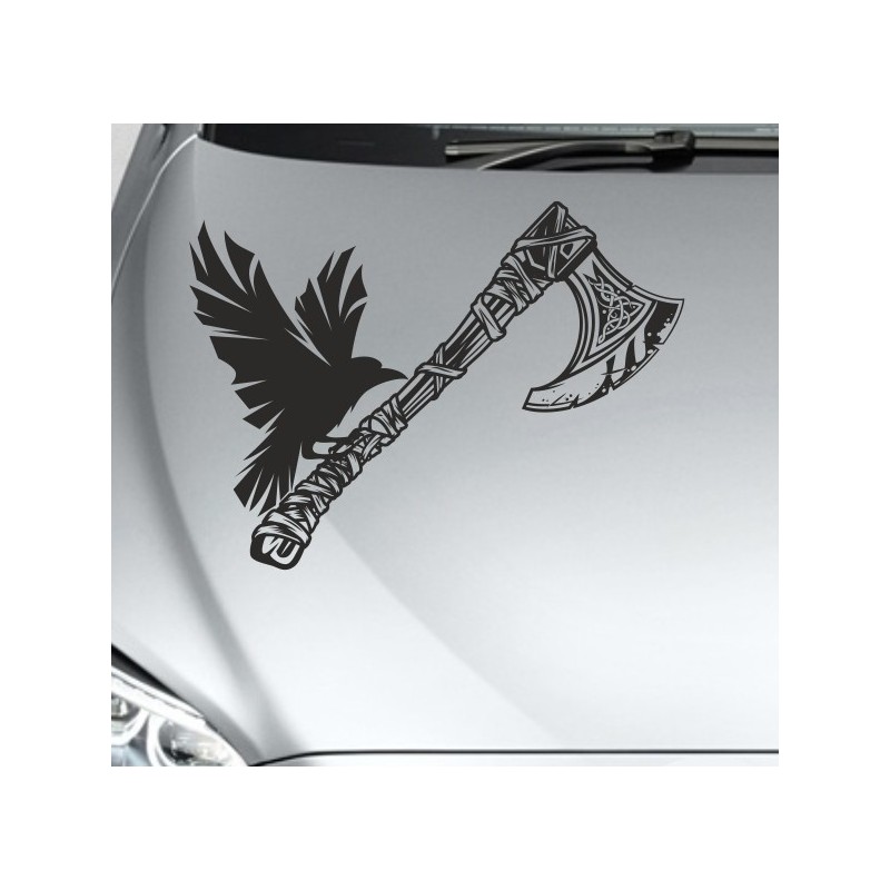 Aufkleber Auto Car Wikinger Viking Wölfe Wolf Runen Schwert Schild Rabe Runen Odin Odin´s Wölfe Böse Kette Valhalla Walhalla