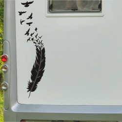 Aufkleber Wohnmobil Wohnwagen Reise Camping Auto Reisemobil Möwe Meer Kompass Globus Strand Palme Urlaub Spruch Familie Zuhause