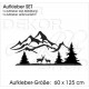 Landschaft Berge Offraod Wald Hirsch Reh Geweih Tanne Alpen Aufkleber SET Autoaufkleber Sticker