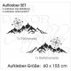 Landschaft Berge Offraod Kompass Windrose XXL Alpen Aufkleber SET Autoaufkleber Sticker