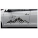 Landschaft Berge Offraod Kompass Windrose Alpen Aufkleber SET Autoaufkleber Sticker