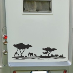 Aufkleber Wohnmobil Wohnwagen Reise Camping Auto Reisemobil Möwe Meer Kompass Globus Strand Palme Urlaub Spruch Familie Zuhause